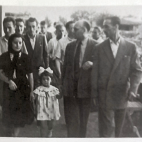 1948-Costruzione 1948 - Terracini in visita alla Casa del Popolo in costrizione assieme alla moglie ed alla figlia di Leonildo Corazza