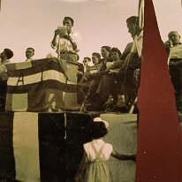 1951a-Comizio 1951-Bruno Corticelli inaugura la Corazza terminata
