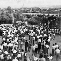 1951c-Inaugurazione 1951-La spianata di fronte alla Corazza dove si tiene l'inaugurazione