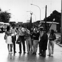 1969-FGCI (9) 1969: Livorno : Festa Nazionale dell'unita' (Lorena Gottardi , , Loris Caneti, Beloianna, , Tiziano Loreti, Mauro Nanni, Claudio Morselli, Laura Gruppioni. )