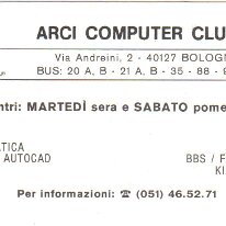 ACC Biglietto da visita Arci Computer Club
